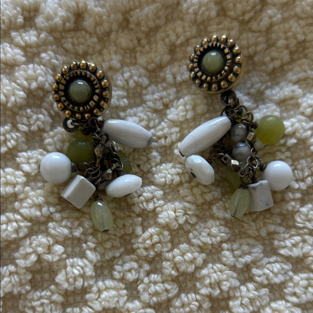 Beautiful
Michal Golan earrings
Sage/white:gold
Approx 3/4 in length